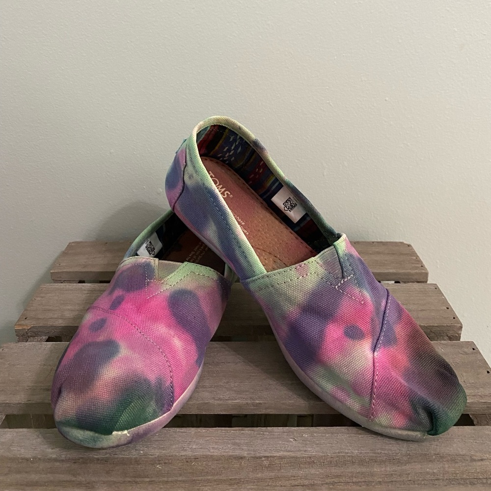 One of a kind! Tie dye Toms